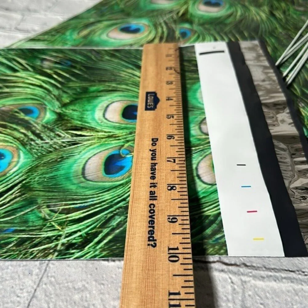 Poly Mailers Peacock Feathers 10” x 13” 50 pack